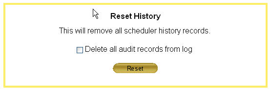 Setup - Settings Tab - Reset History